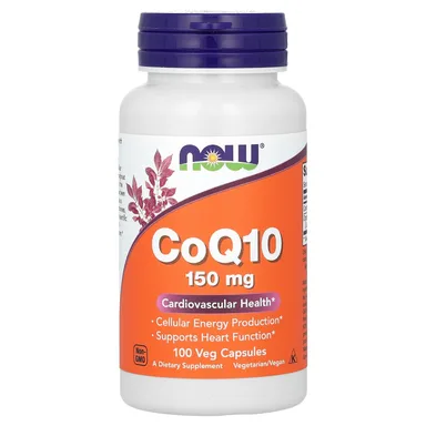 Фото товара: Коэнзим Q10 NOW Foods, 150 мг, 100 растительных капсул