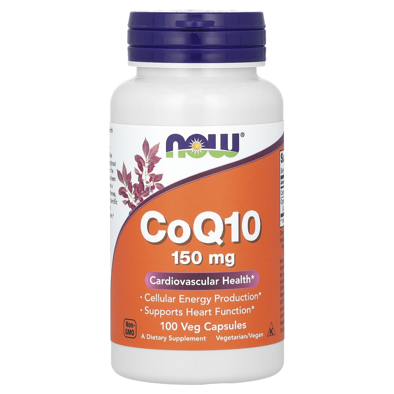 Коэнзим Q10 NOW Foods, 150 мг, 100 растительных капсул
