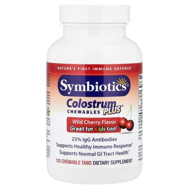 Жевательные таблетки Colostrum Plus Symbiotics Colostrum Plus® Chewables Wild Cherry, оттенок 120 Chewable Tabs