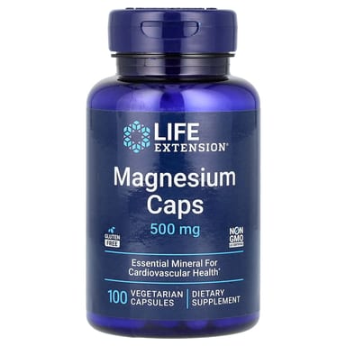 Магний Life Extension Caps, 500 мг, 100 растительных капсул