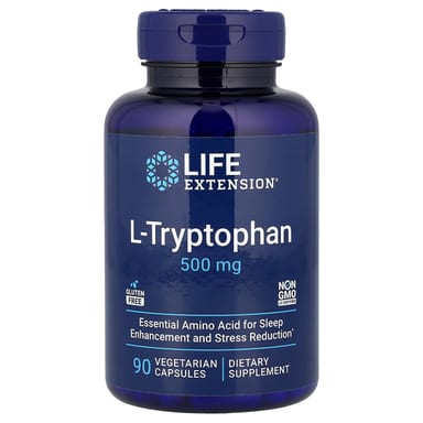 L-триптофан Life Extension L-Tryptophan, 500 мг, 90 растительных капсул