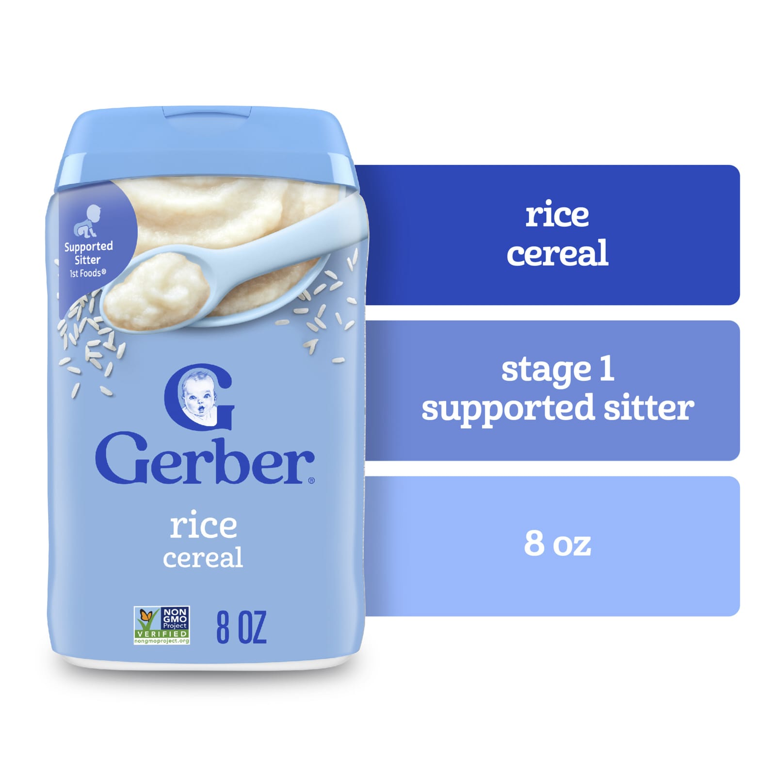 Хлопья Gerber 1st Foods® Rice Supported Sitter, 227 г — фото 4