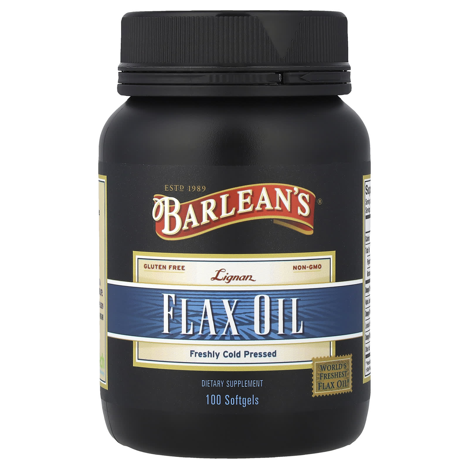 Масло Barlean's Lignan Flax, 100 мягких капсул