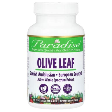 Экстракт листьев оливы Paradise Herbs, 250 мг, 120 растительных капсул