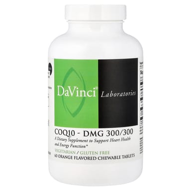 Коэнзим Q10 DaVinci Laboratories -DMG 300/300, вкус Orange, 60 жевательных таблеток