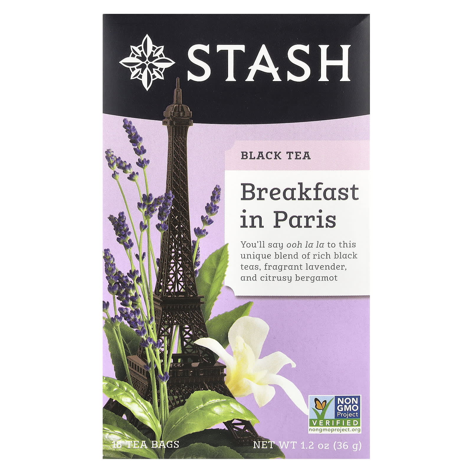 Чай Stash Tea Black Breakfast in Paris, оттенок 18 Tea Bags, 36 г, чайные пакетики — фото 2