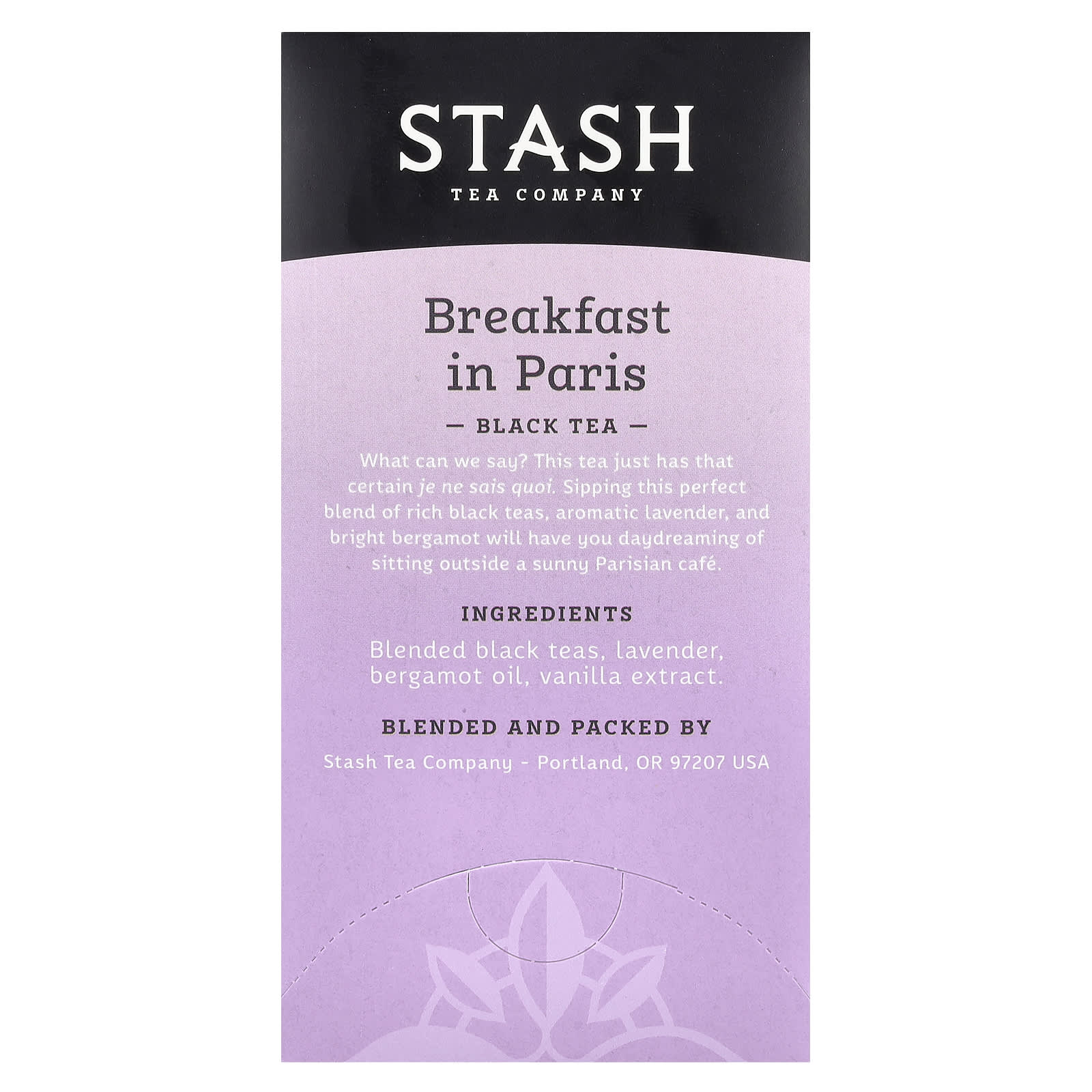 Чай Stash Tea Black Breakfast in Paris, оттенок 18 Tea Bags, 36 г, чайные пакетики — фото 3