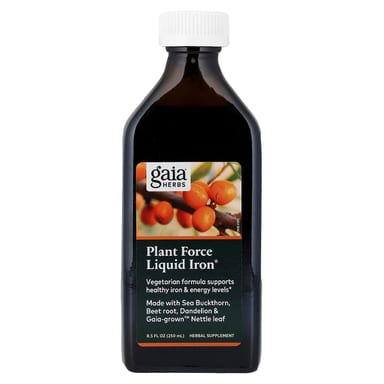 Железо Gaia Herbs Plant Force Liquid®, 250 мл, жидкая форма