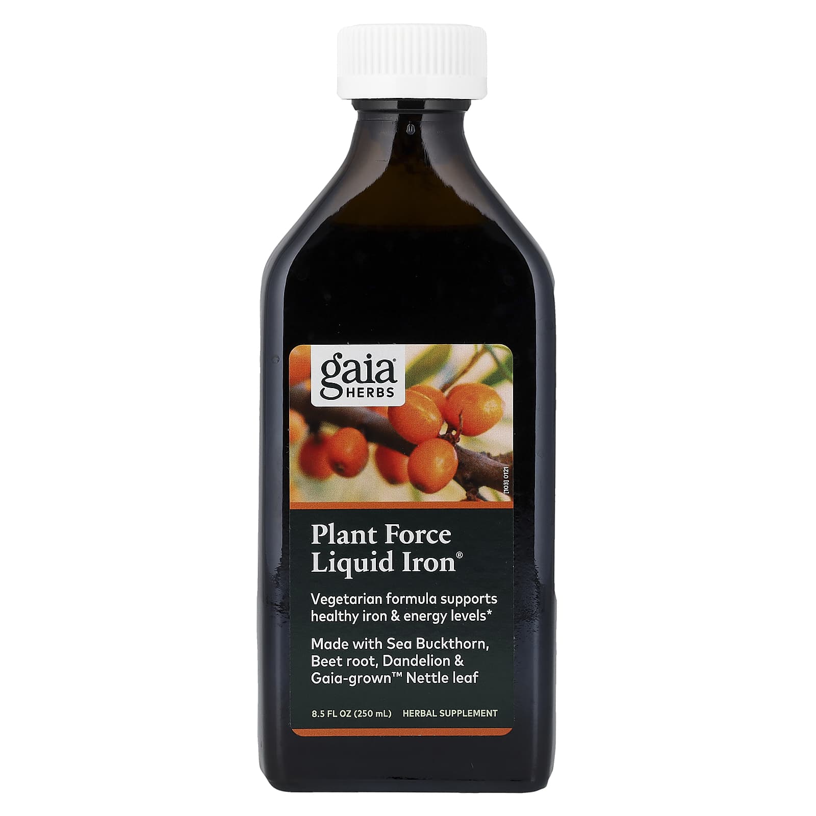 Железо Gaia Herbs Plant Force Liquid®, 250 мл, жидкая форма