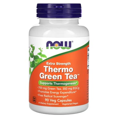 Чай NOW Foods Thermo Green, 700 мг, 90 растительных капсул