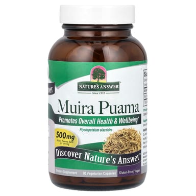 Муира пуама Nature's Answer, 250 мг, 90 растительных капсул