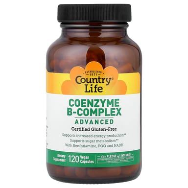 Комплекс витаминов B Country Life Coenzyme B-Complex, оттенок Advanced, 120 растительных капсул