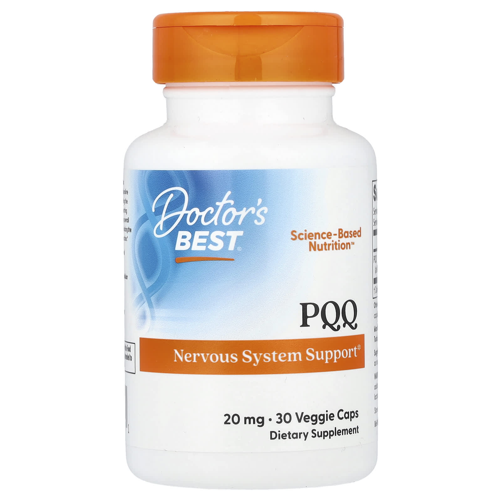 PQQ (пирролохинолинхинон) Doctor's Best, 20 мг, 30 растительных капсул