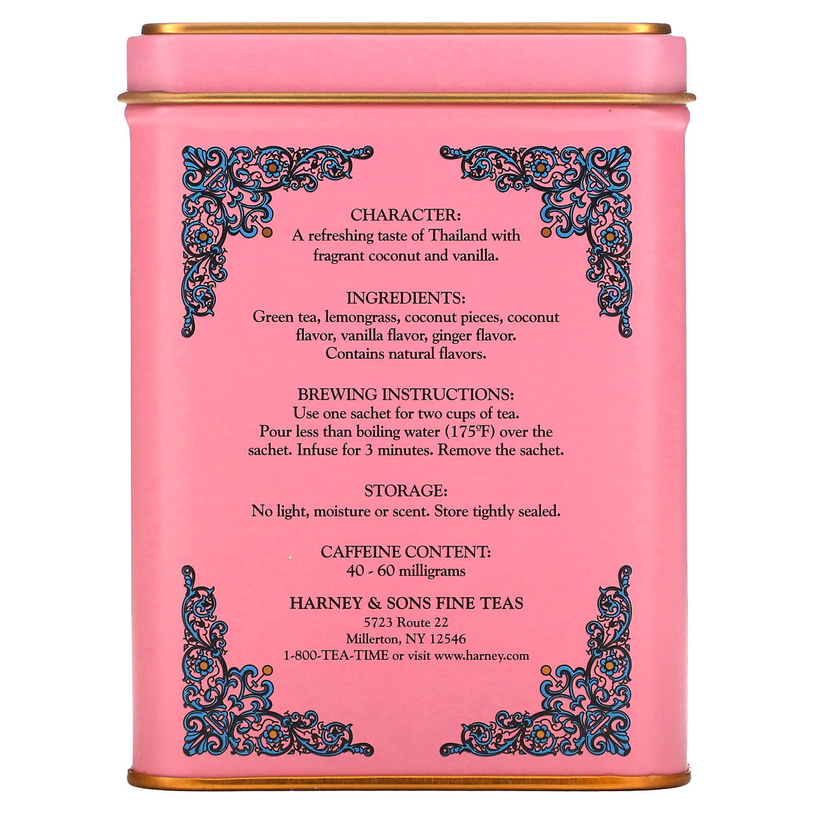 Чай Harney & Sons HT Blends Green with Coconut, оттенок 20 Tea Sachets, 40 г — фото 2