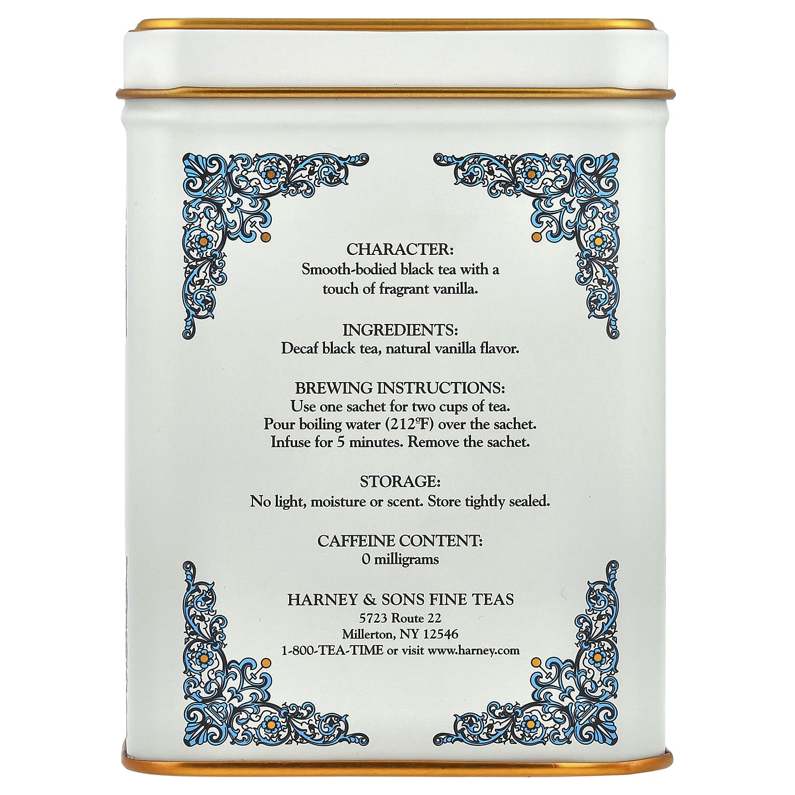 Чай Harney & Sons HT Blends Vanilla Comoro Decaffeinated, оттенок 20 Tea Sachets, 40 г — фото 2