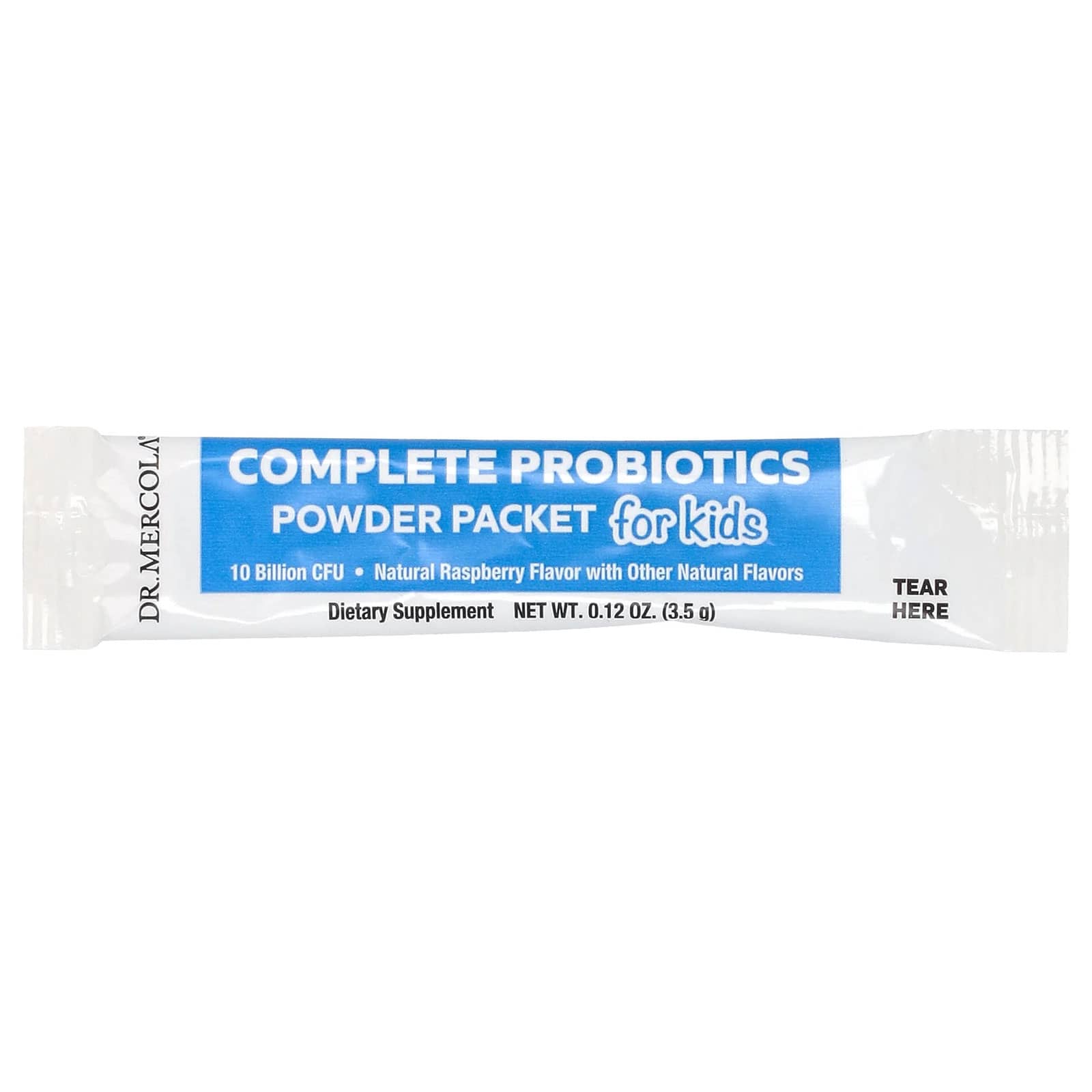 Пробиотик Dr. Mercola Complete Powder Packets for Natural Raspberry 30 Packets, оттенок 10 Billion CFU, 3.5 г, саше — фото 3