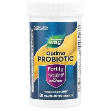 Пробиотик Nature's Way Optima® Fortify® Gut Comfort 60 Delayed-Release Capsules, оттенок 35 Billion, капсулы