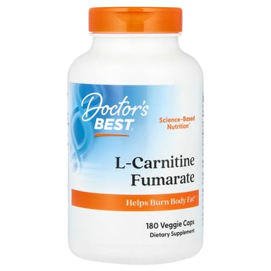 L-карнитин Doctor's Best L-Carnitine Fumarate, 500 мг, 180 растительных капсул