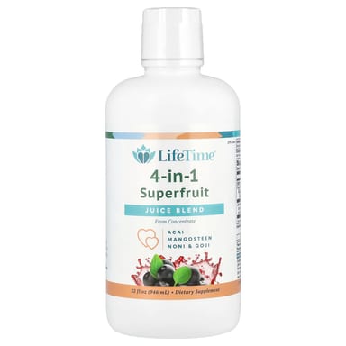 Соковая смесь суперфруктов LifeTime Vitamins 4-In-1 Superfruit Juice Blend Acai Noni & Goji, вкус Mangosteen, 946 мл