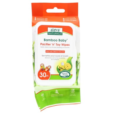 Салфетки Aleva Naturals Bamboo Baby Pacifier 'n' Toy 30