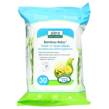 Салфетки Aleva Naturals Bamboo Baby Tooth 'n' Gum 30