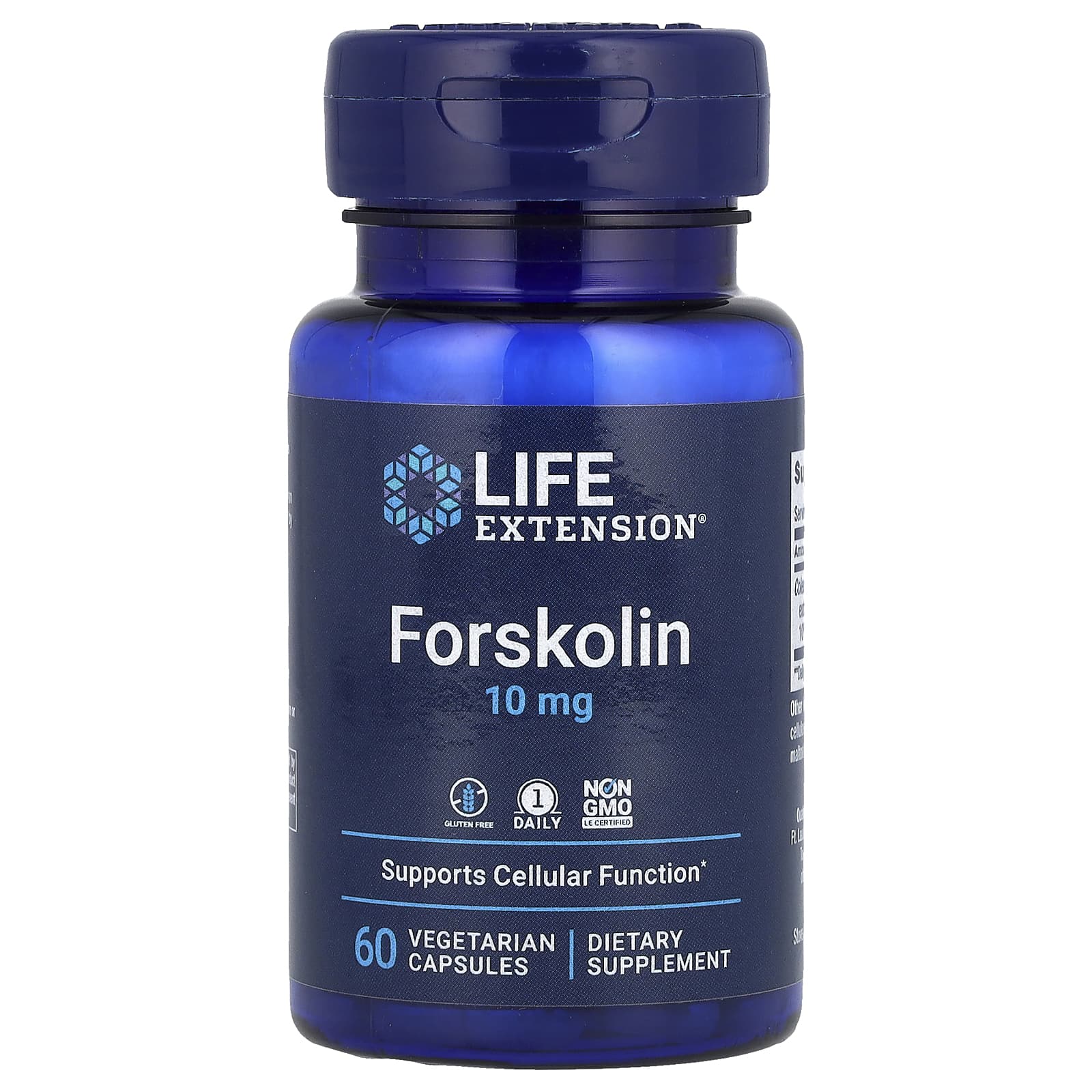 Форсколин Life Extension, 10 мг, 60 вегетарианских капсул