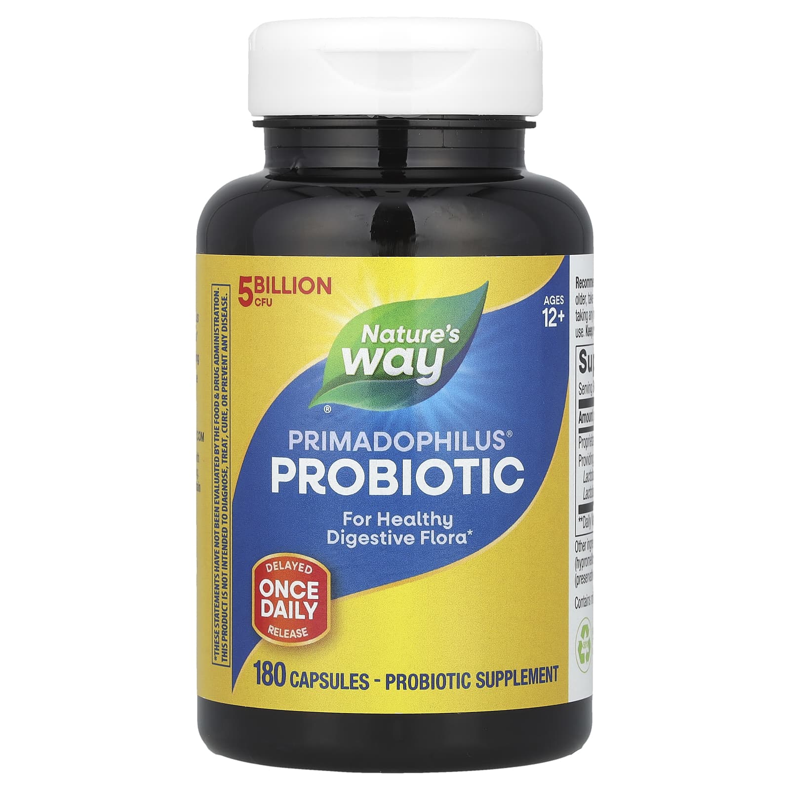 Пробиотик Nature's Way Primadophilus®, для детей от 12 лет, 5 млрд КОЕ, 180 капсул