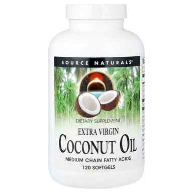 Кокосовое масло Source Naturals, вкус Extra Virgin Coconut Oil, 120 мягких капсул