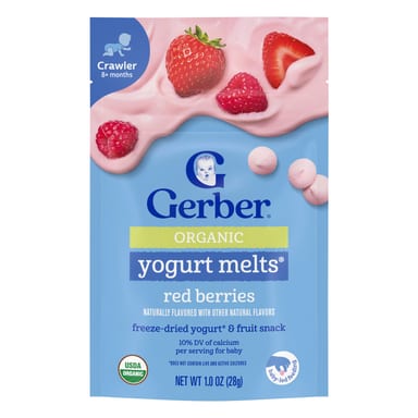Йогуртовые снеки для малышей Gerber® 8+ Months Red Berries, 28 г