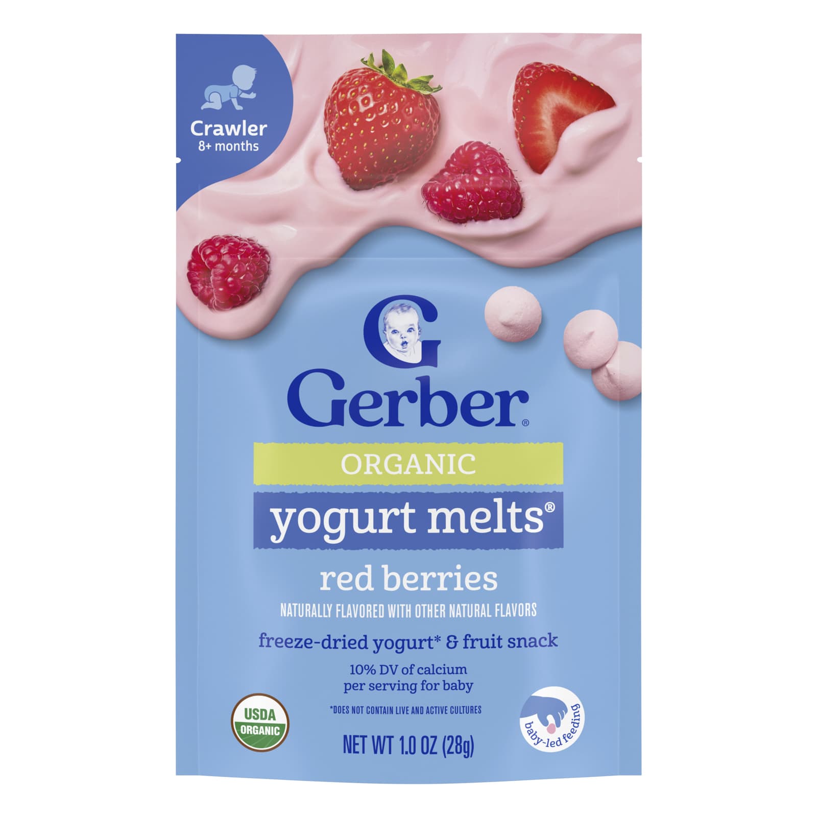 Йогуртовые снеки для малышей Gerber® 8+ Months Red Berries, 28 г