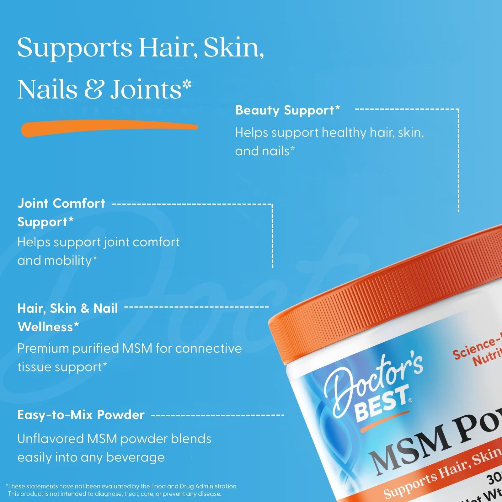 Порошок Doctor's Best MSM with OptiMSM®, 250 г — фото 4