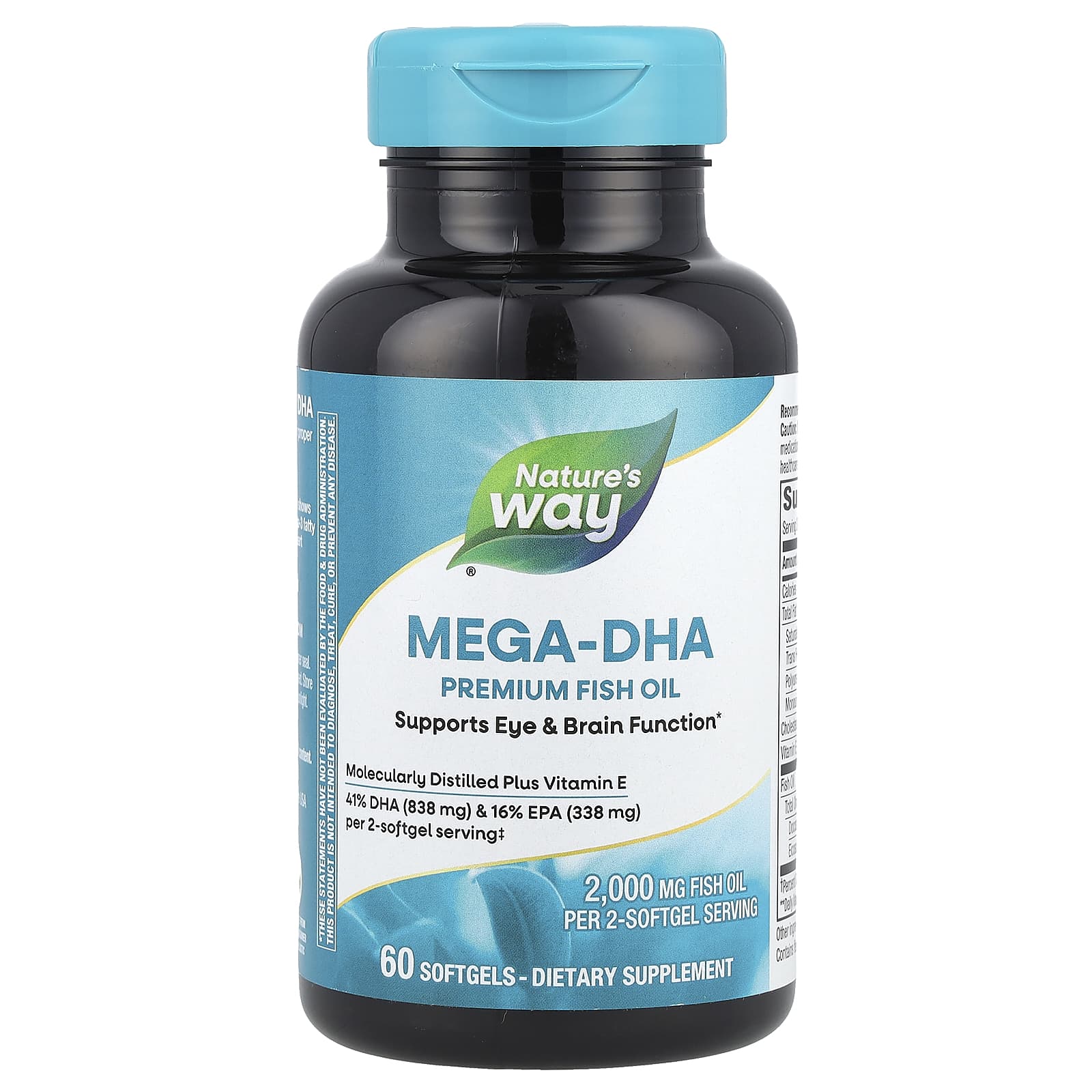 Рыбий жир Nature's Way Mega-DHA Premium, 60 мягких капсул