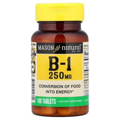 Витамин B1 Mason Natural, 250 мг, 100 таблеток