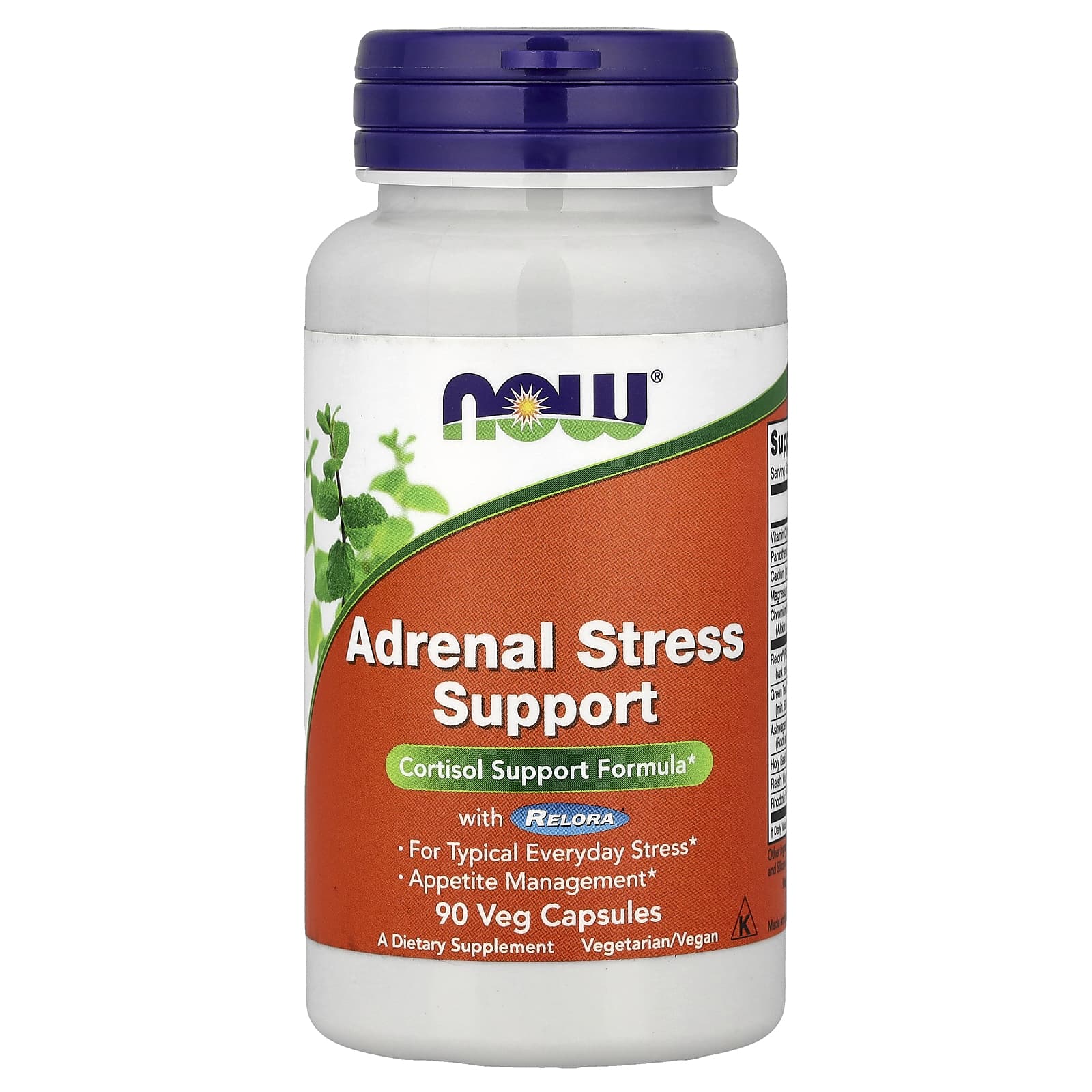 Комплекс для поддержки при стрессе NOW Foods Adrenal, 90 растительных капсул