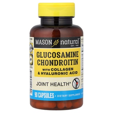 Гиалуроновая кислота Mason Natural Glucosamine Chondroitin with Collagen &, 90 капсул