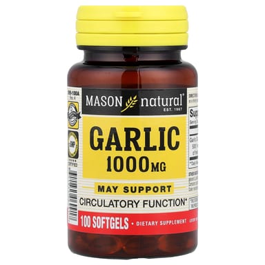 Чеснок Mason Natural, 1,000 мг, 100 мягких капсул