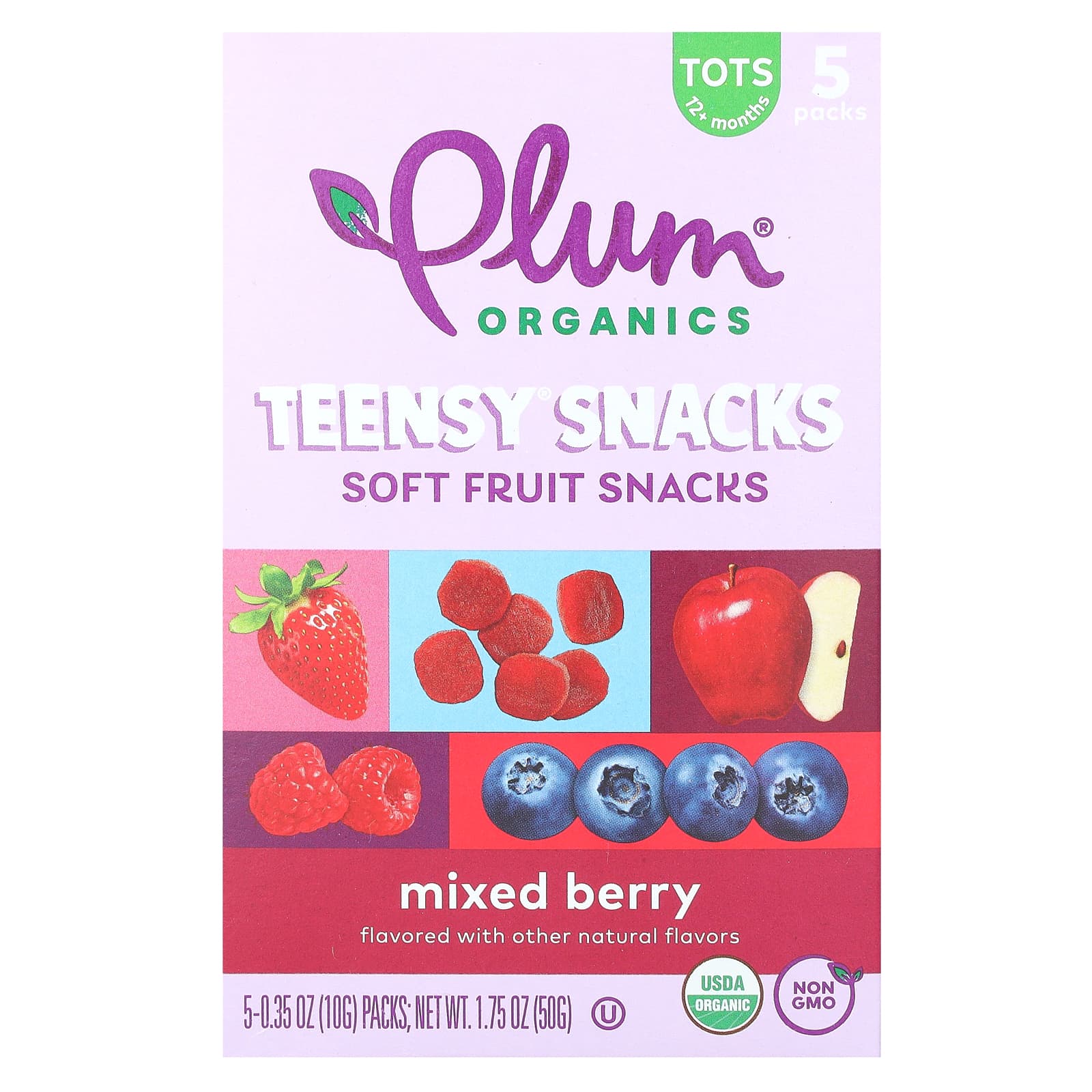 Фрукты для детей Plum Organics, 5 упаковок по 10 г — фото 2