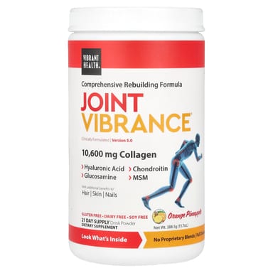 Порошок для суставов Vibrant Health, 388.5 г (13.7 oz), апельсин-ананас
