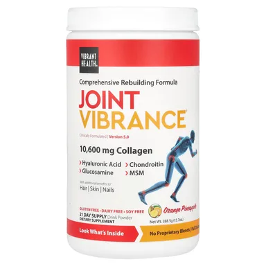 Фото товара: Порошок для суставов Vibrant Health, 388.5 г (13.7 oz), апельсин-ананас