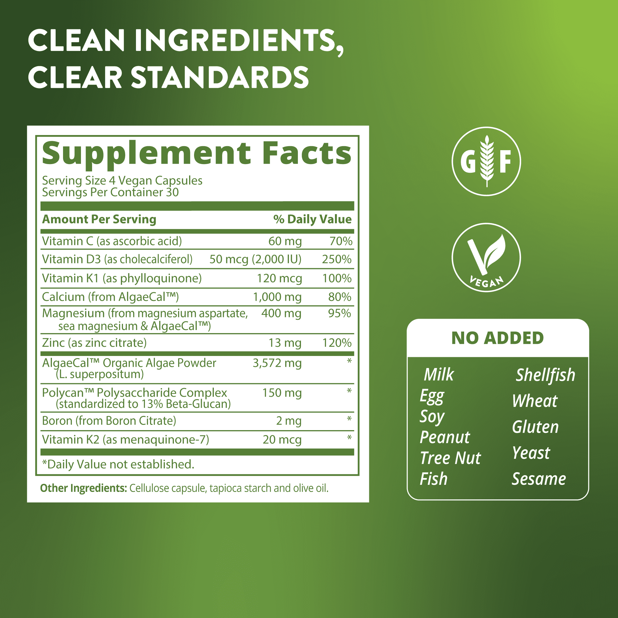 Веганский комплекс для костей MRM Nutrition, 120 веганских капсул — фото 3
