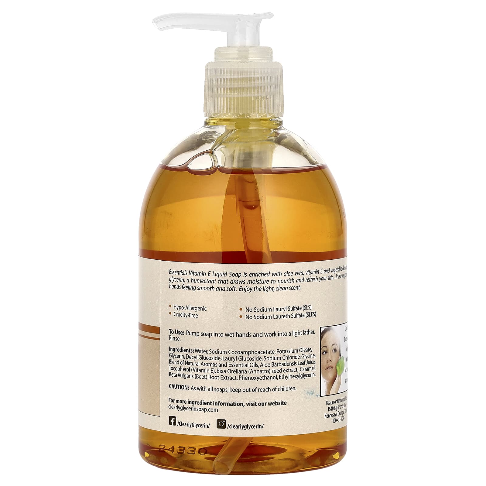 Витамин E Clearly Natural Essentials® Glycerin Hand Soap, 354 мл — фото 2