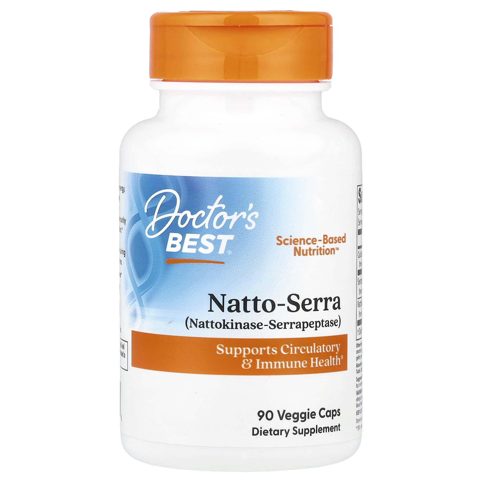 Натто-Серра Doctor's Best, 90 вегетарианских капсул