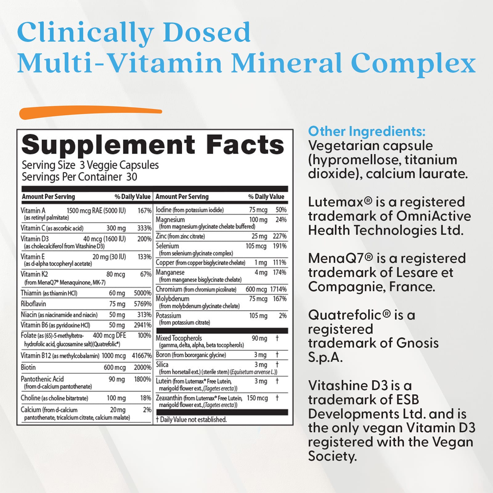 Мультивитаминно-минеральный комплекс Doctor's Best Multi-Vitamin Mineral Complex, 90 растительных капсул — фото 4