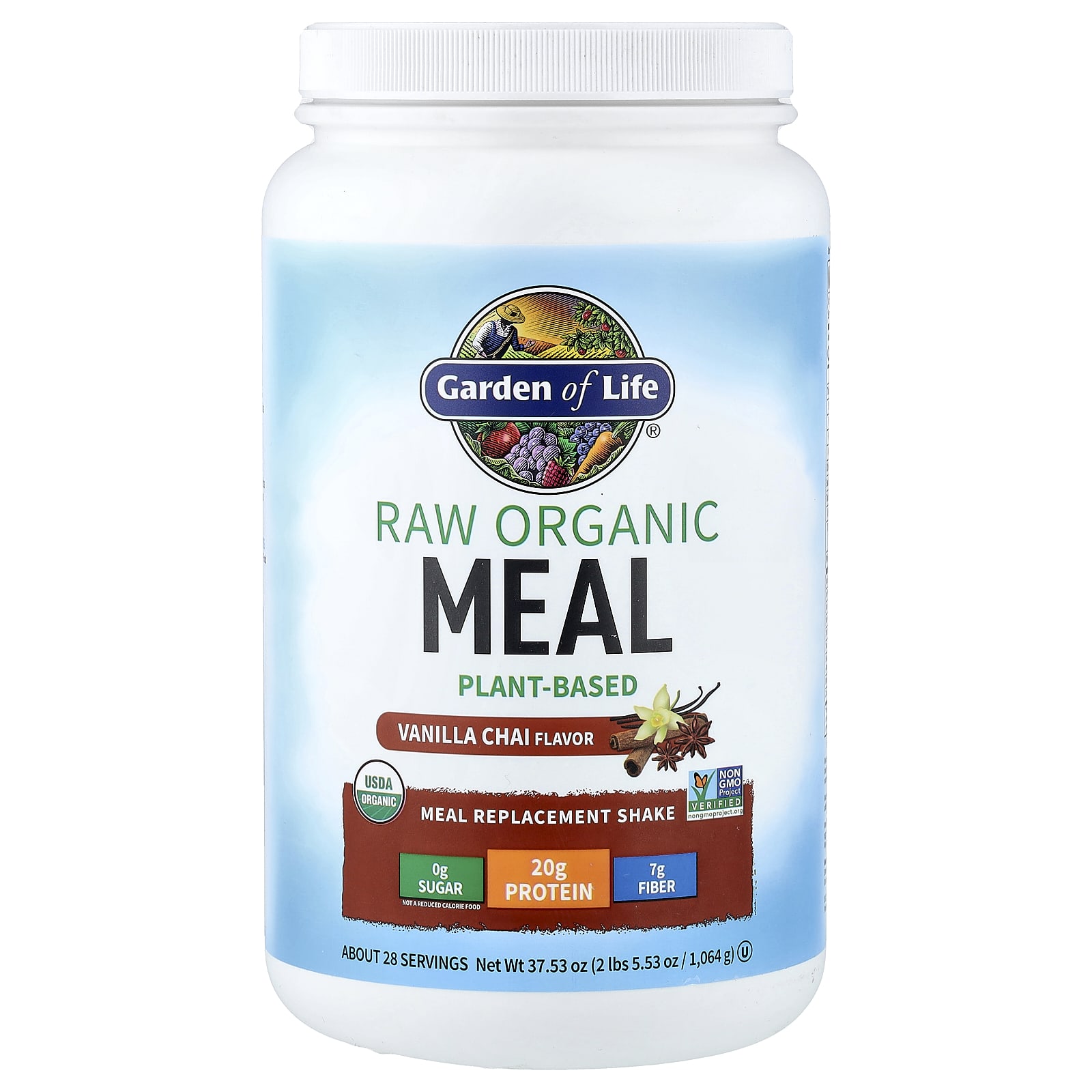 Протеиновый коктейль Garden of Life RAW Organic, вкус Vanilla Chai, 1064 г