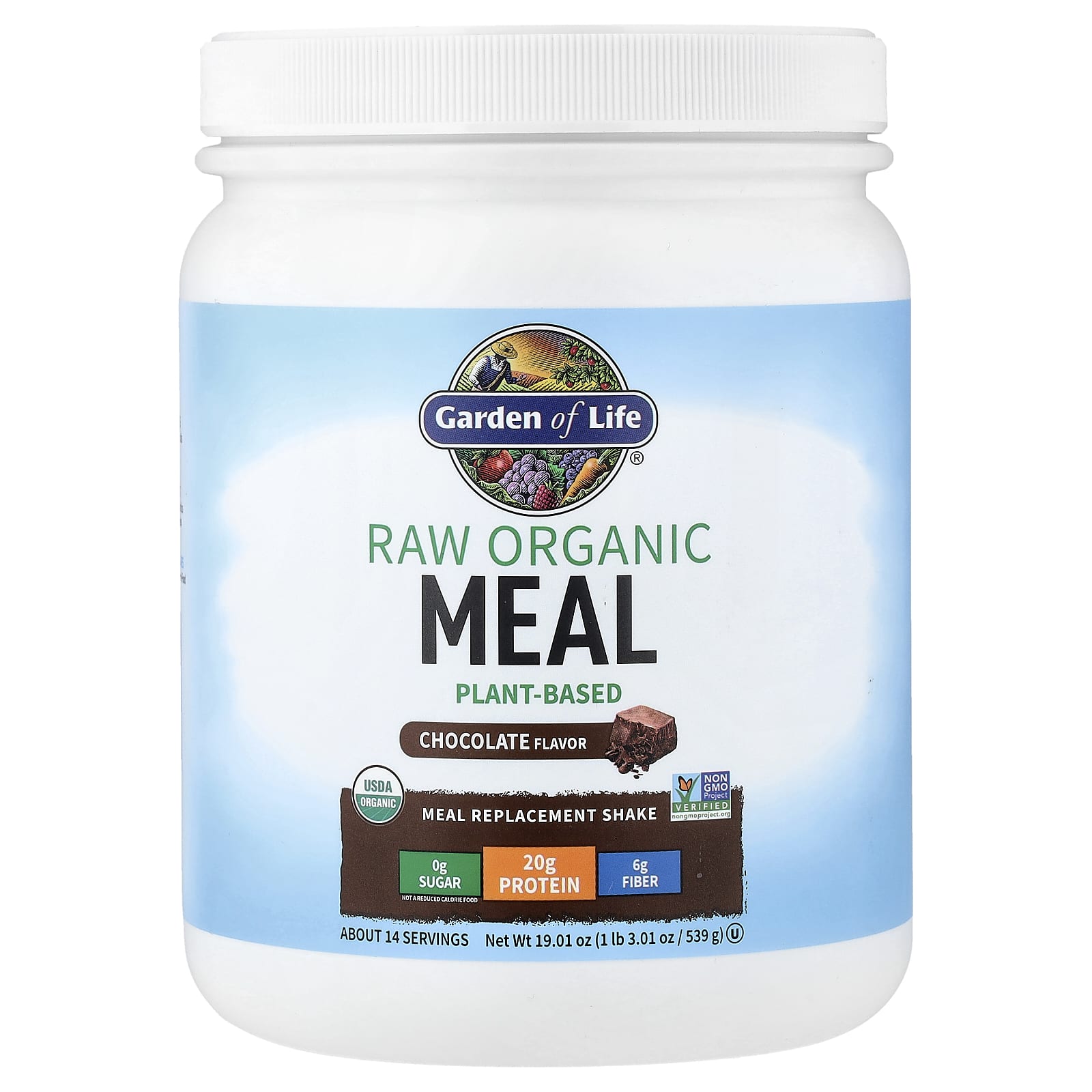 Шоколад Garden of Life RAW Organic Meal Replacement Shake, 539 г