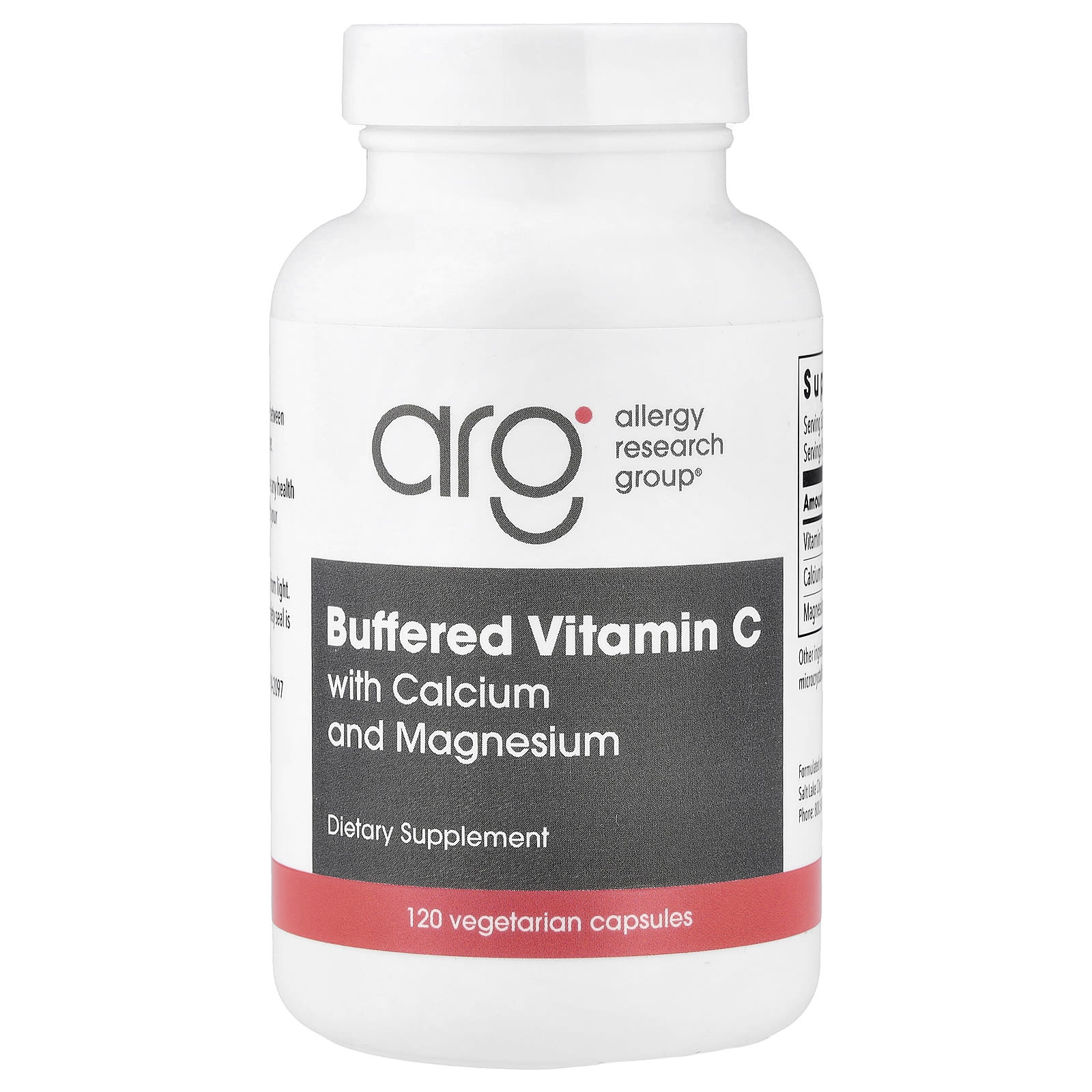 Магний Allergy Research Group Buffered Vitamin C with Calcium and, 120 растительных капсул