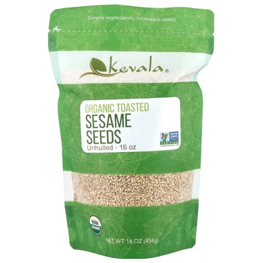 Семена кунжута Kevala Organic Toasted, оттенок Unhulled, 454 г