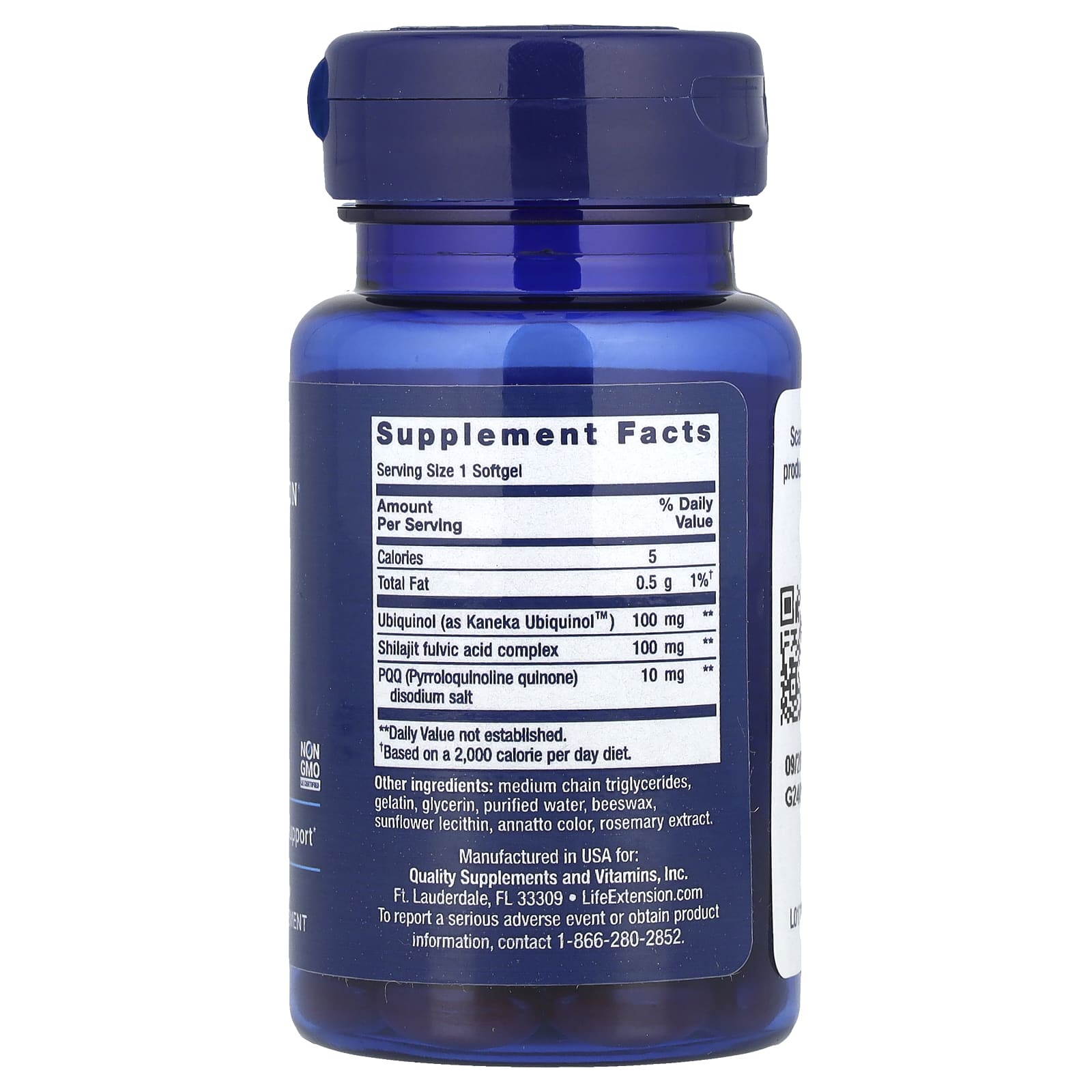 Коэнзим Q10 Life Extension Super Ubiquinol with PQQ, 100 мг, 30 мягких капсул — фото 2