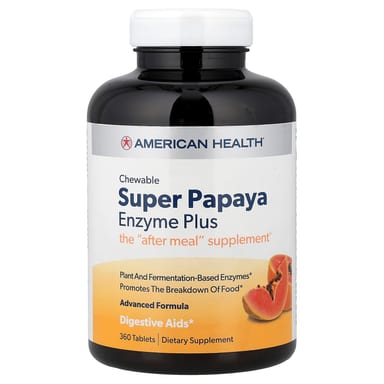 Фермент American Health Chewable Super Papaya Plus, 360 таблеток