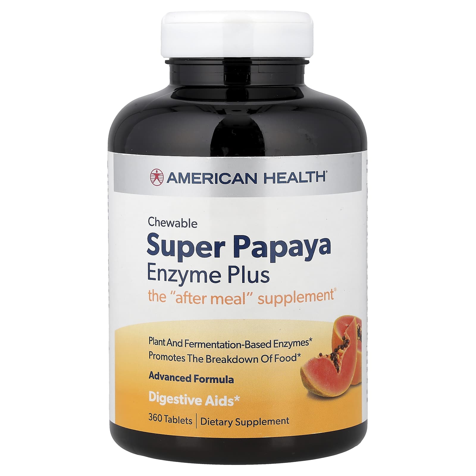 Фермент American Health Chewable Super Papaya Plus, 360 таблеток